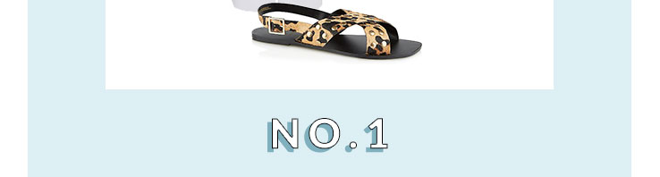 Go wild for these leopard print crossover sandals, finished with gold-effect studs