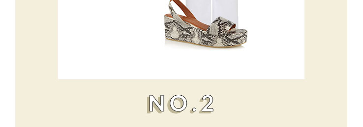 Elevate white jeans with these gorgeous snakeskin-effect wedges