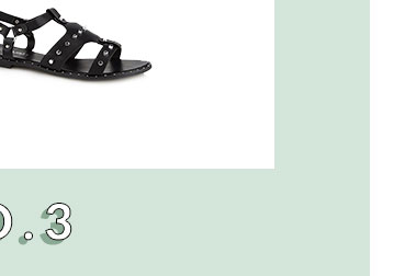Get ready for summer with these black studded sandals