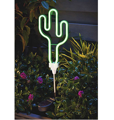 Add quirky style to your garden with this cactus solar light