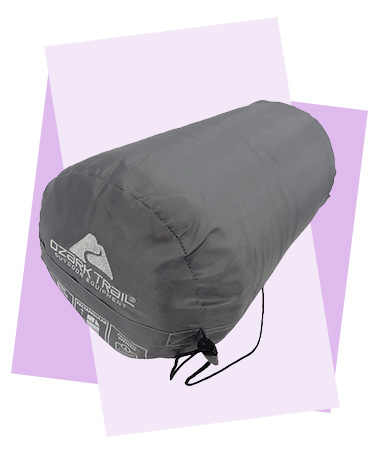 Designed with a super soft lining for added comfort, this Ozark Trail sleeping bag features a two-way zip to help seal in warmth