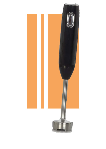 Our hand blender has variable speed control and a detachable metal shaft for easy cleaning