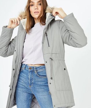 Grey shop coat asda