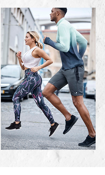 Kaz and Theo running, wearing George activewear 