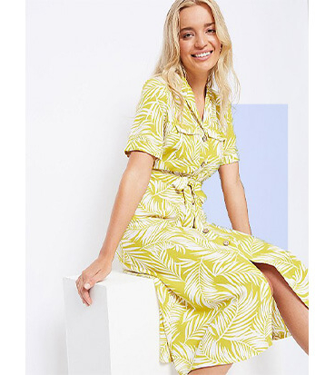 Liven up your summer wardrobe with a yellow floral dress