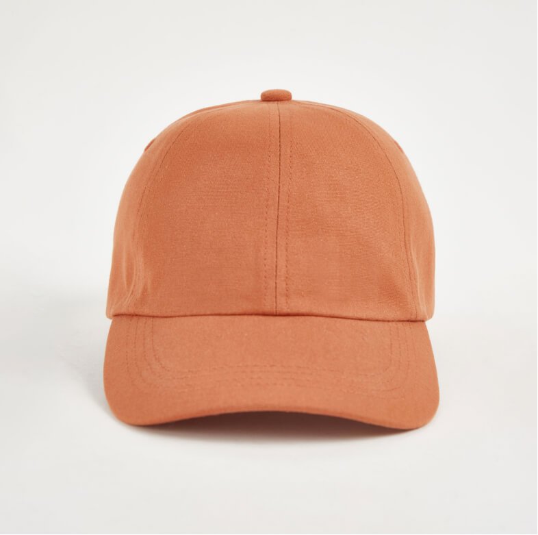 Orange cap.