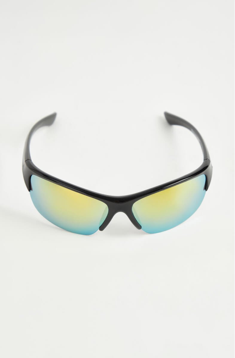 Black Wrap Sports Sunglasses.