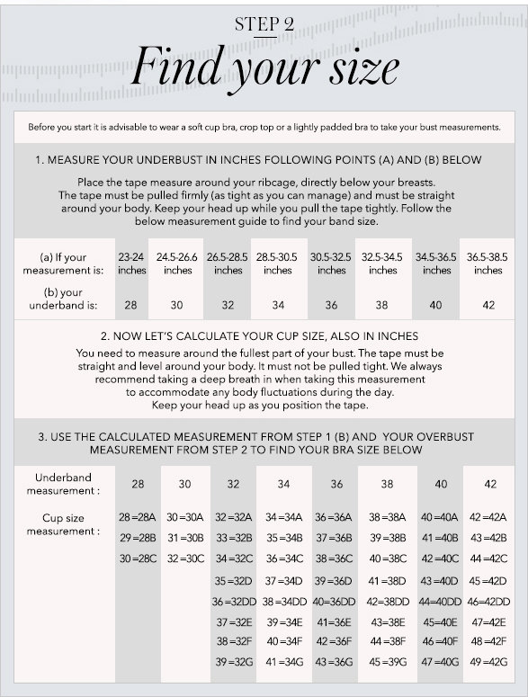 Womens Bra Size Guide