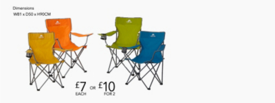 camping chairs asda
