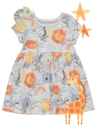 Hannah Owen Jungle Animal Print Dress.