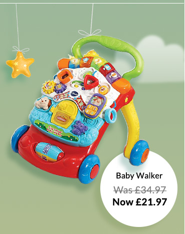 Make those first few steps easy with the Vtech baby walker