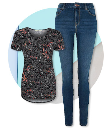 Stock up on everyday essentials such as jeans and stylish tops