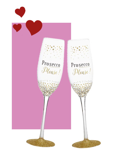 Toast to the future Mr and Mrs with our prosecco glasses