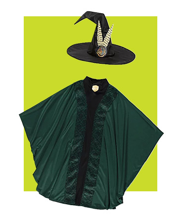 Our Professor McGonagall World Book Day costume comes with a cloak and pointed hat