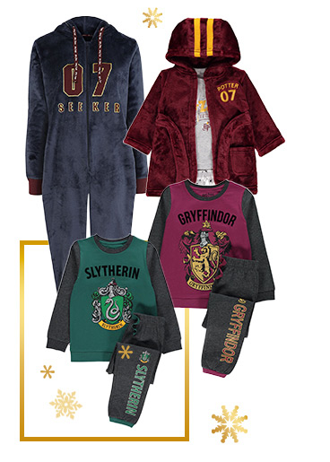 Harry Potter nightwear works throughout the year, with quidditch or house-themed options