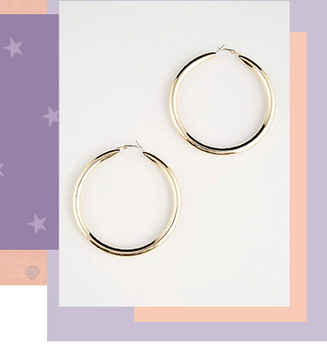 With a huge looped body and glossy gold-tone finish, these earrings will make them feel fabulous