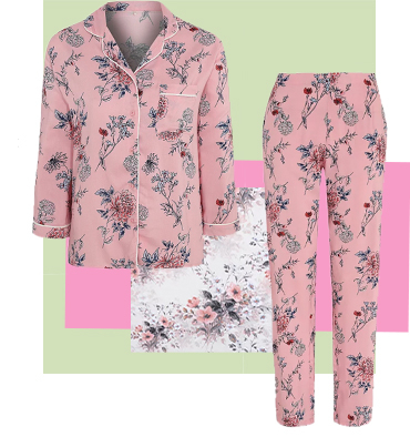 Sweet dreams will be even sweeter in these pink floral print PJs