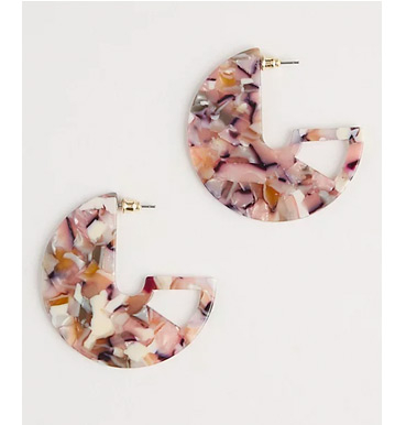 With a pink marble effect body and glossy finish, these statement earrings are your day-to-night saviour