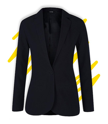 Make a smart addition to her school outfits with this blazer, complete with a Teflon® finish to keep stains at bay