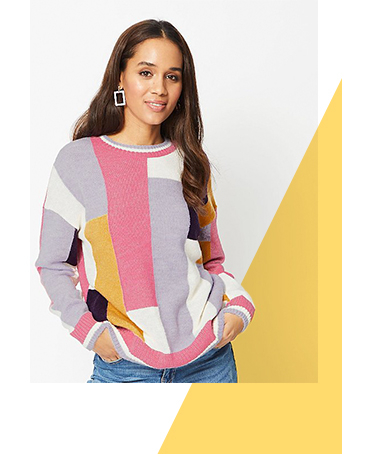 Channel a colour block jumper