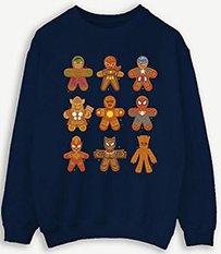 Marvel Avengers Christmas gingerbread unisex sweatshirt.