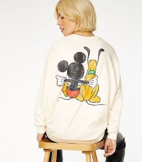 Disney Mickey Mouse and friends cream jersey sweatshirt.
