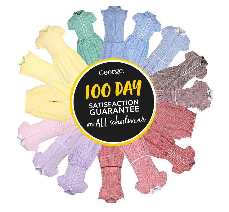 Enjoy a 100 day satisfaction guarantee on colourful school dresses