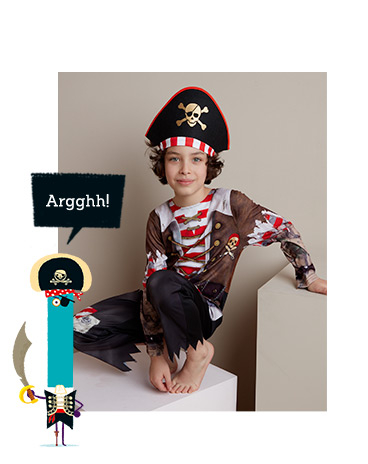 Girls pirate costume on sale asda