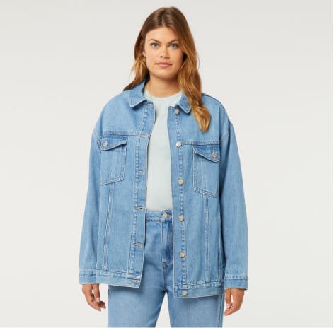 Asda white cheap denim jacket