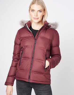 Asda burgundy coat on sale