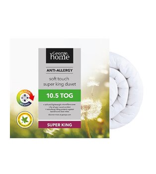 A George Home Anti-Allergy soft touch duvet