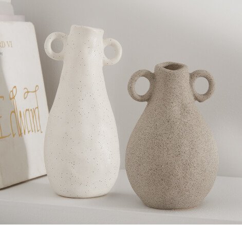Two Greek Speckled Vases