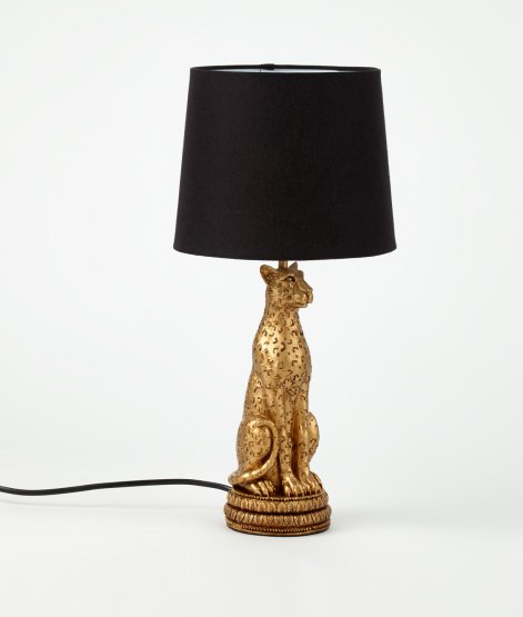 Bronze Leopard Shaped Table Lamp