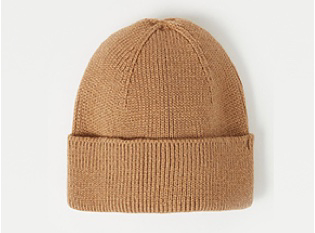 Tan brown lightweight beanie hat