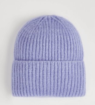Lilac Knitted Beanie