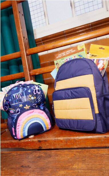 Two school backpacks.