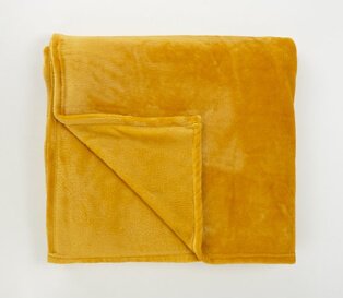 Yellow super soft throw