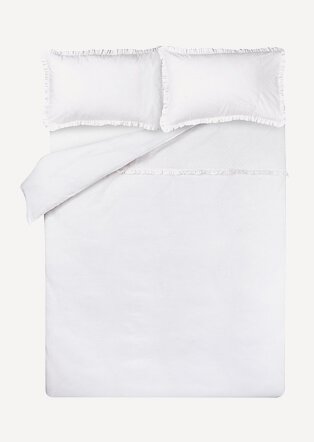 White sheared double duvet and pillow set