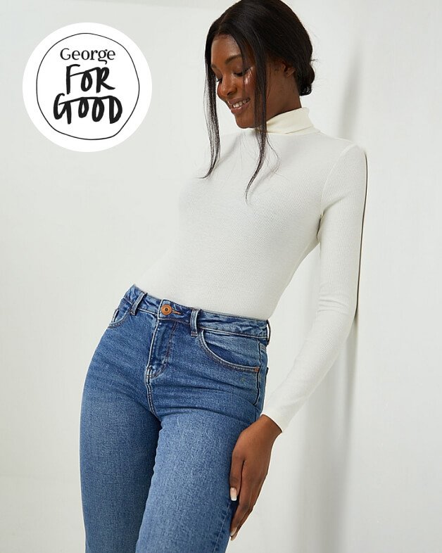 Asda white denim on sale jacket