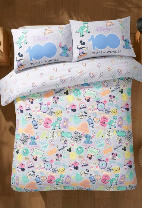 Disney One Hundred Years of Wonder Reversible Duvet Set.