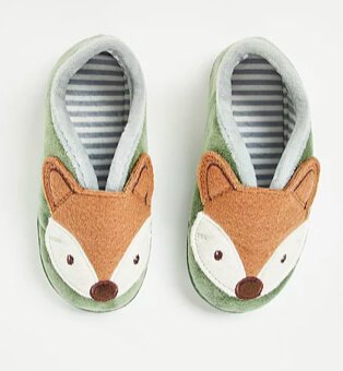 Childrens fox slippers.