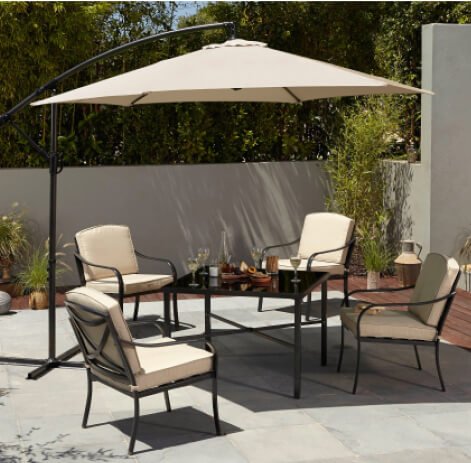 Asda garden table chairs deals and parasol