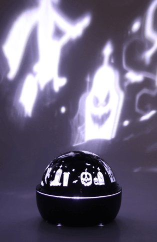 A Halloween ghost projector light.
