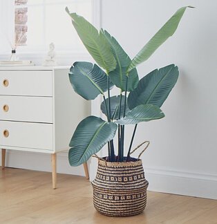 Artificial plant in a basket