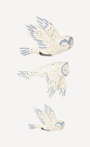 Three wall ornament birds