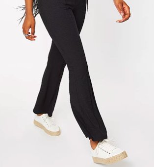 Lace Up Side Kick Flare Pants