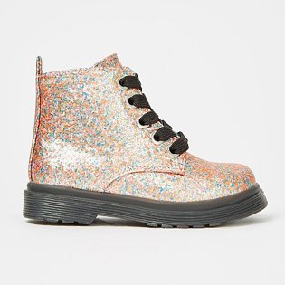 First Walkers Pink Fleck Coated Glitter Grunge Boots.