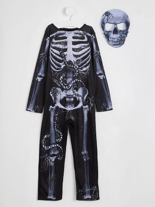 Halloween Skeleton Snake Kids Fancy Dress Costume