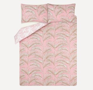 Double duvet pink patterned bed sheet