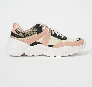 Faux snake skin sport trainers